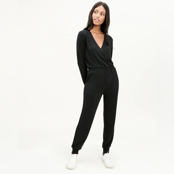 Splendid Supersoft Rib Surplice Jumpsuit